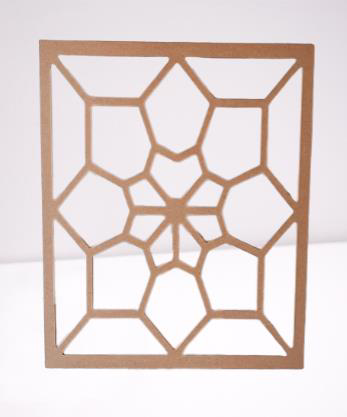 Hobi Adn 90230 Dekoratif Çerçeve Çiçek Motifli Ahşap MDF HAM CNC 