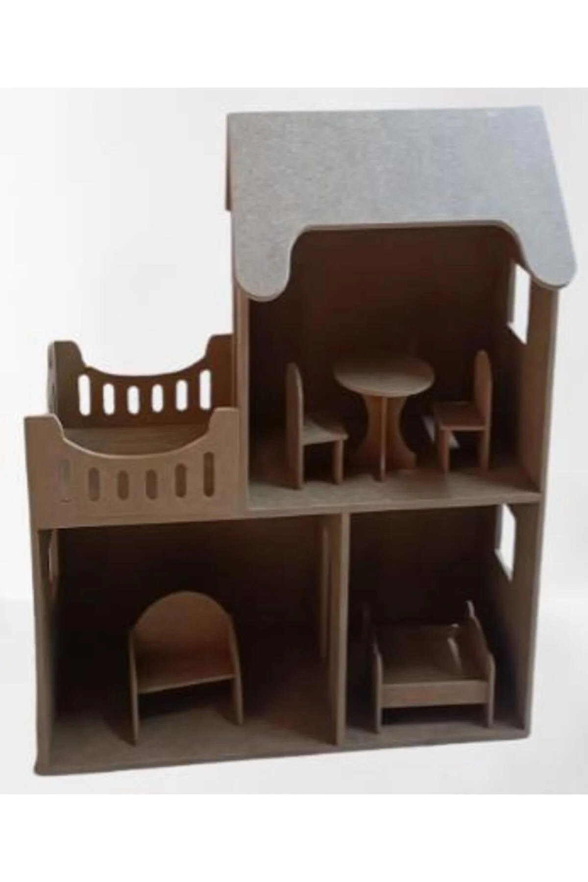 Hobi Adn 90231 Dekoratif Çocuk Oyuncak Ev Ahşap MDF HAM CNC Kesim El Yapım - Görsel 5