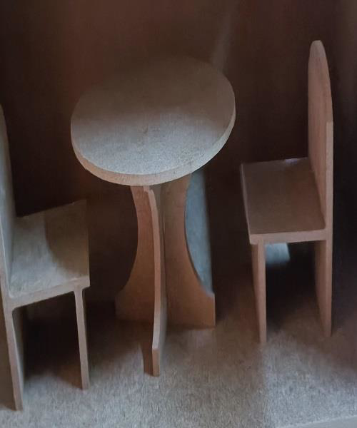 Hobi Adn 90231 Dekoratif Çocuk Oyuncak Ev Ahşap MDF HAM CNC Kesim