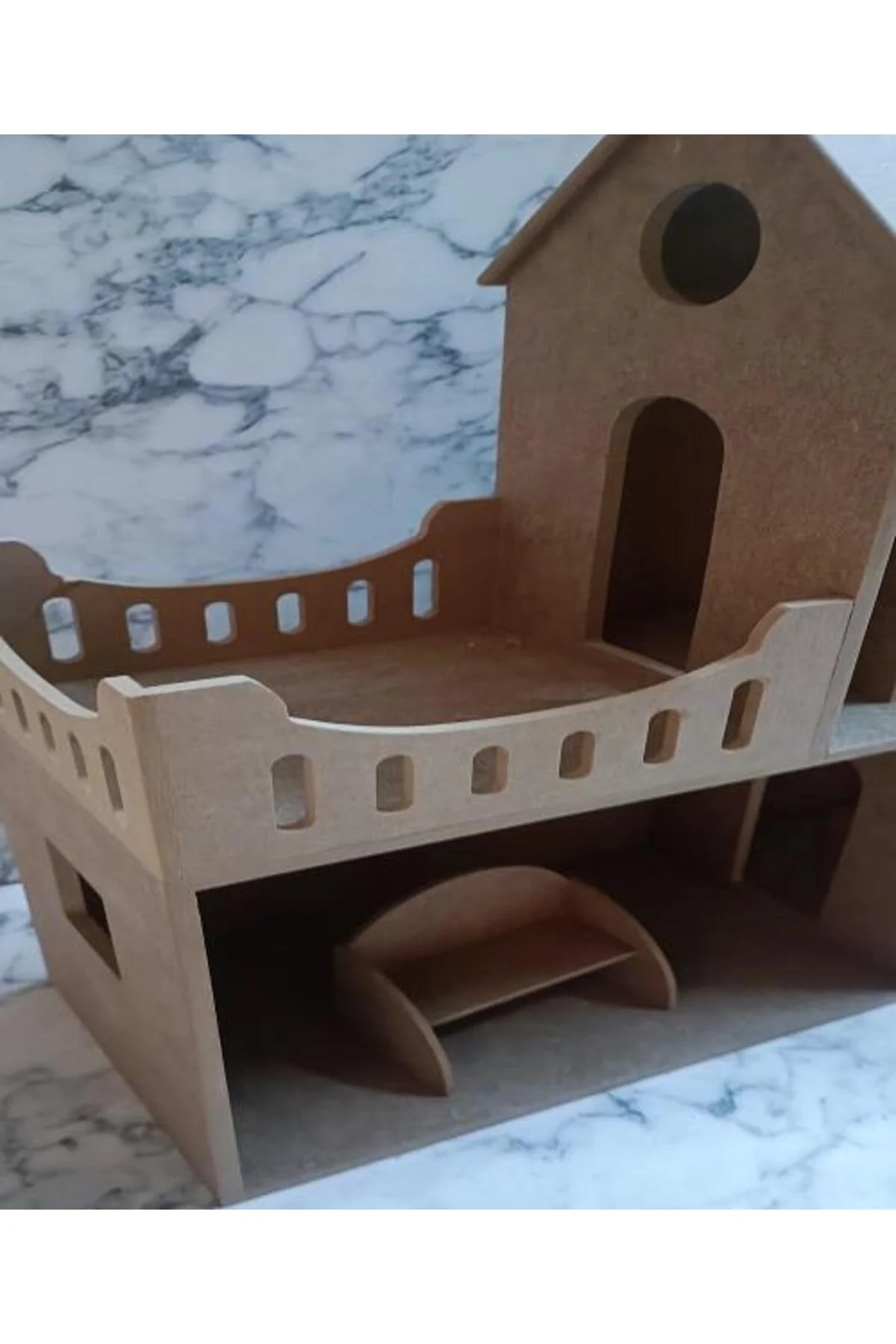 Hobi Adn 90231 Dekoratif Çocuk Oyuncak Ev Ahşap MDF HAM CNC Kesim El Yapım - Görsel 8