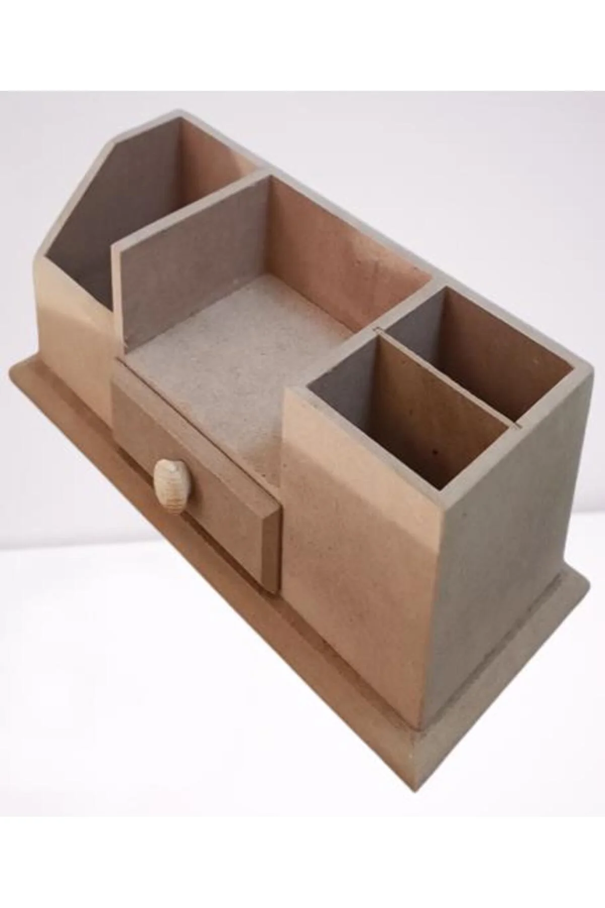 Hobi Adn 90238 Dekoratif Kalemlik Tek Çekm Ahşap MDF HAM CNC Kesim MODEL El Yapım - Görsel 6