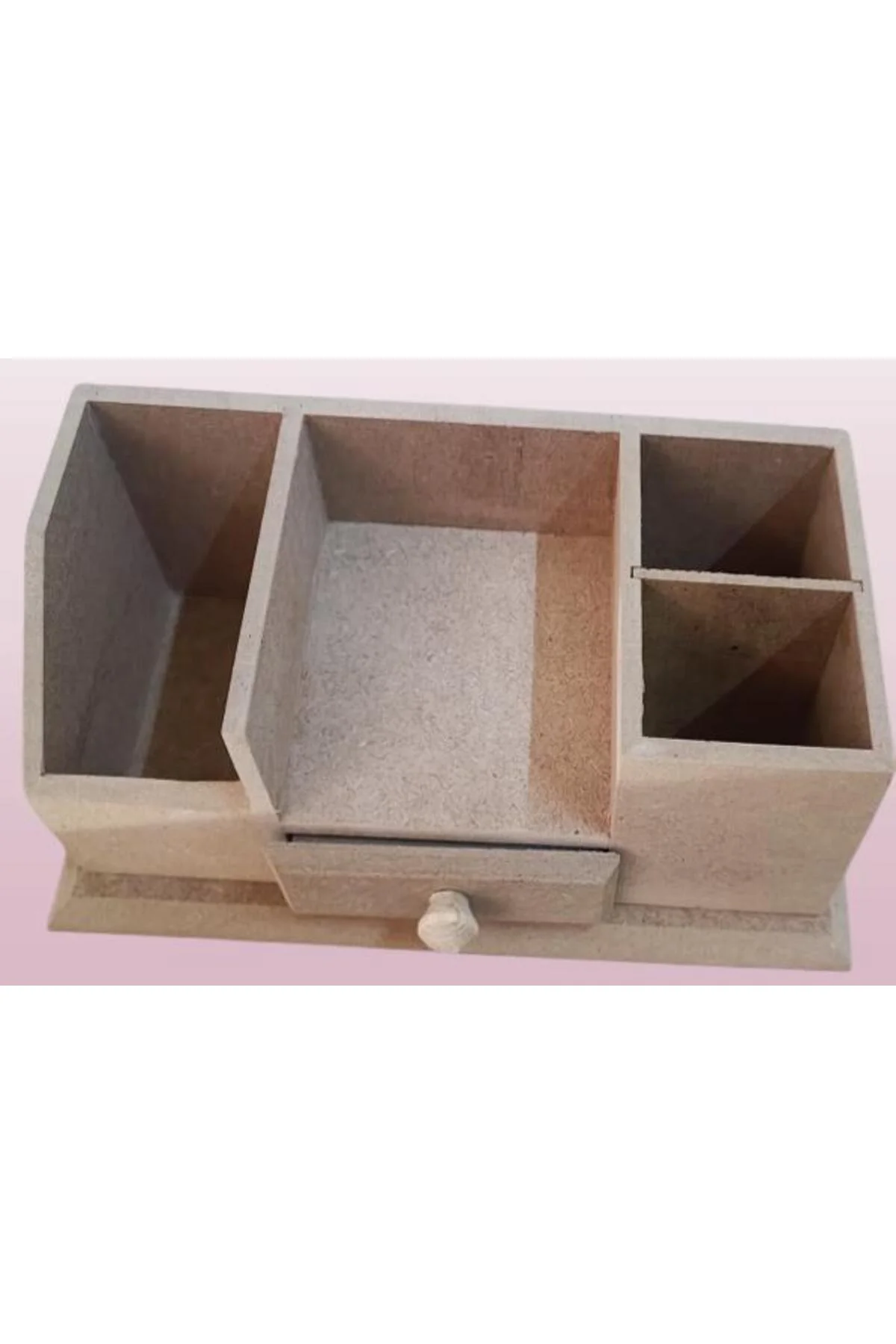 Hobi Adn 90238 Dekoratif Kalemlik Tek Çekm Ahşap MDF HAM CNC Kesim MODEL El Yapım - Görsel 3
