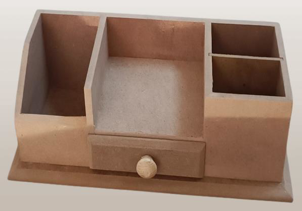Hobi Adn 90238 Dekoratif Kalemlik Tek Çekm Ahşap MDF HAM CNC Kesi