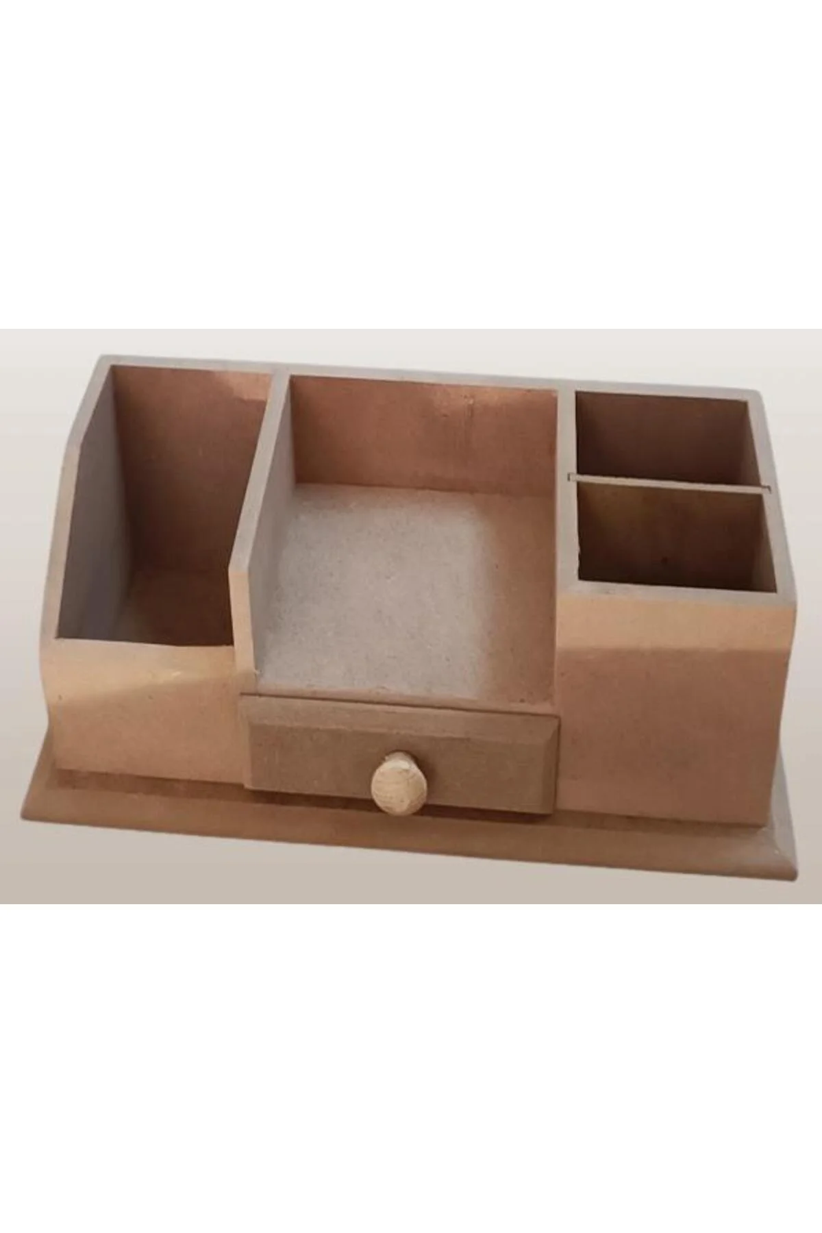Hobi Adn 90238 Dekoratif Kalemlik Tek Çekm Ahşap MDF HAM CNC Kesim MODEL El Yapım - Görsel 4