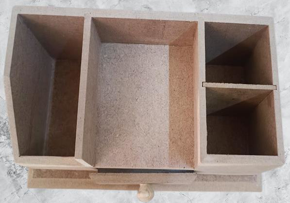 Hobi Adn 90238 Dekoratif Kalemlik Tek Çekm Ahşap MDF HAM CNC Kesi