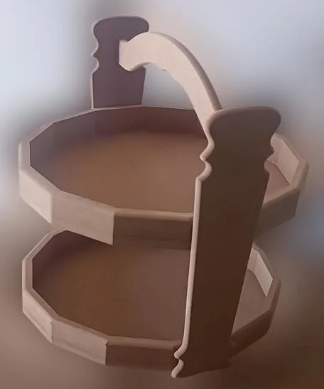 Hobi Adn 90242 Dekoratif Meyve Sepeti Ahşap MDF HAM CNC Kesim El 