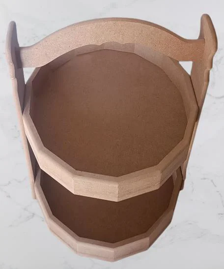 Hobi Adn 90242 Dekoratif Meyve Sepeti Ahşap MDF HAM CNC Kesim El 