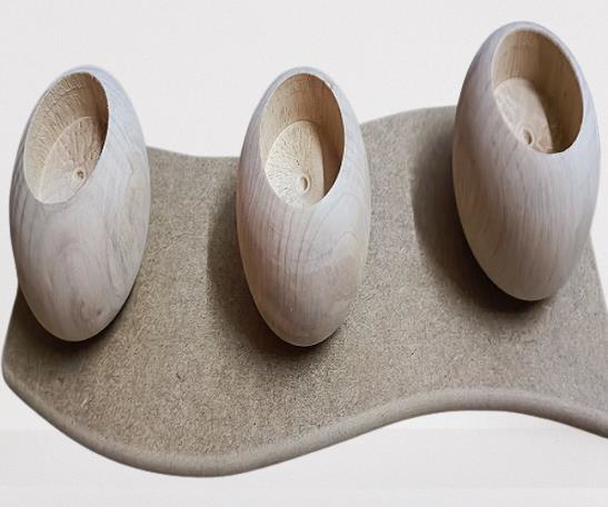 Hobi Adn 90243 Dekoratif Mumluk Ahşap MDF HAM CNC Kesim 3lü El Ya