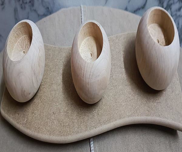 Hobi Adn 90243 Dekoratif Mumluk Ahşap MDF HAM CNC Kesim 3lü El Ya