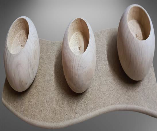 Hobi Adn 90243 Dekoratif Mumluk Ahşap MDF HAM CNC Kesim 3lü El Ya