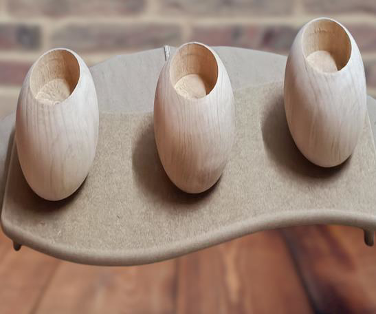 Hobi Adn 90243 Dekoratif Mumluk Ahşap MDF HAM CNC Kesim 3lü El Ya