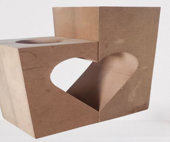 Hobi Adn 90244 Dekoratif Mumluk Kalpli İkili Ahşap MDF HAM CNC Ke