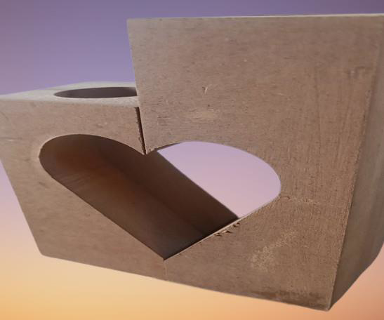 Hobi Adn 90244 Dekoratif Mumluk Kalpli İkili Ahşap MDF HAM CNC Ke