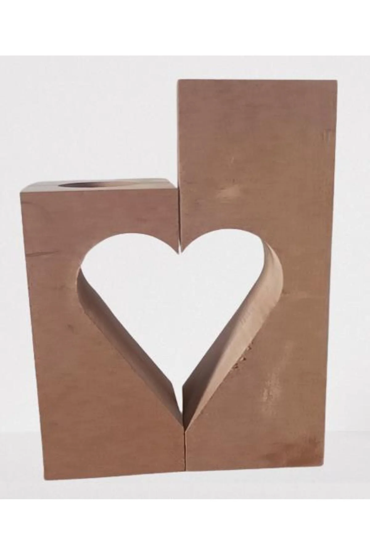 Hobi Adn 90244 Dekoratif Mumluk Kalpli İkili Ahşap MDF HAM CNC Kesim El Yapım Hobi Adn 90244 Dekoratif Mumluk Kalpli İkili Ahşap MDF HAM CNC Kesim El Yapım