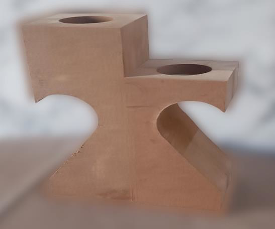 Hobi Adn 90244 Dekoratif Mumluk Kalpli İkili Ahşap MDF HAM CNC Ke