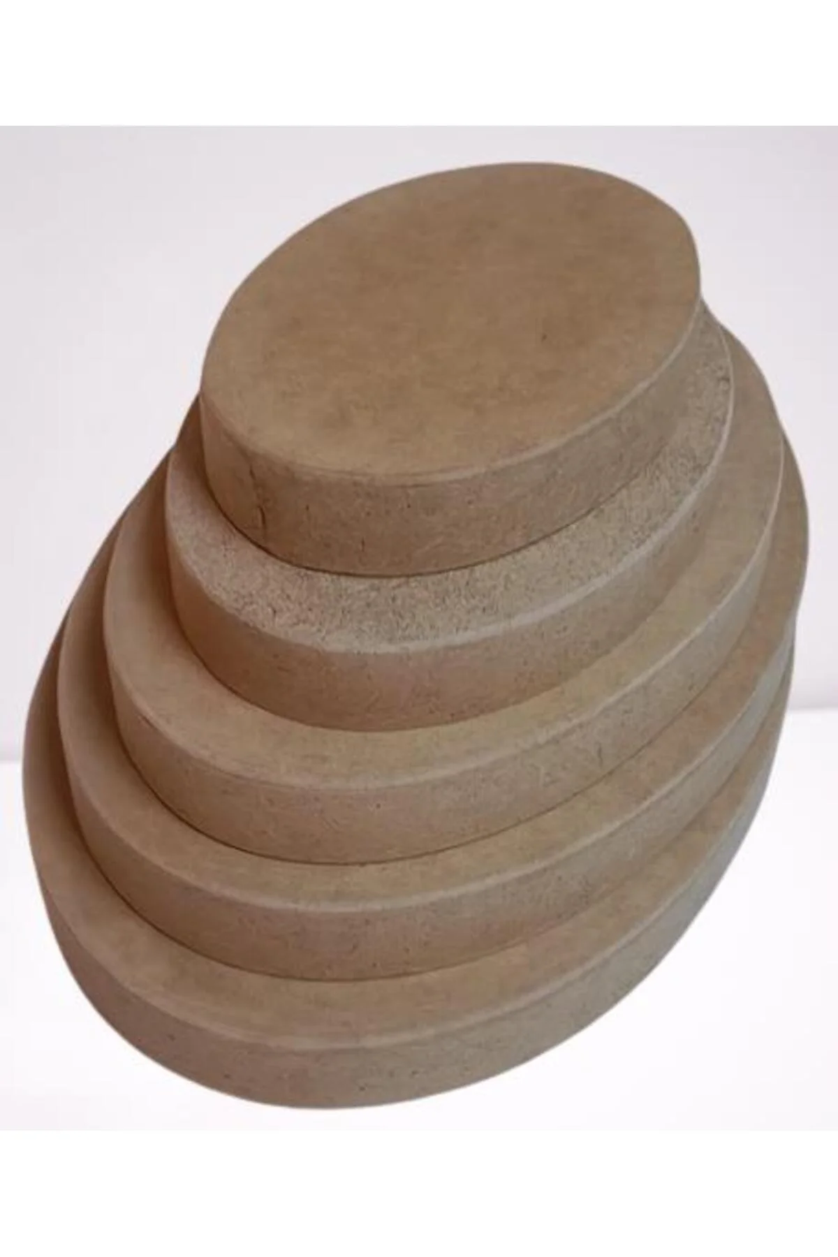 Hobi Adn 90245 Dekoratif Oval Tepsi Pano 5 Adet CNC Kesim Ahşap MDF HAM El Yapım - Görsel 5