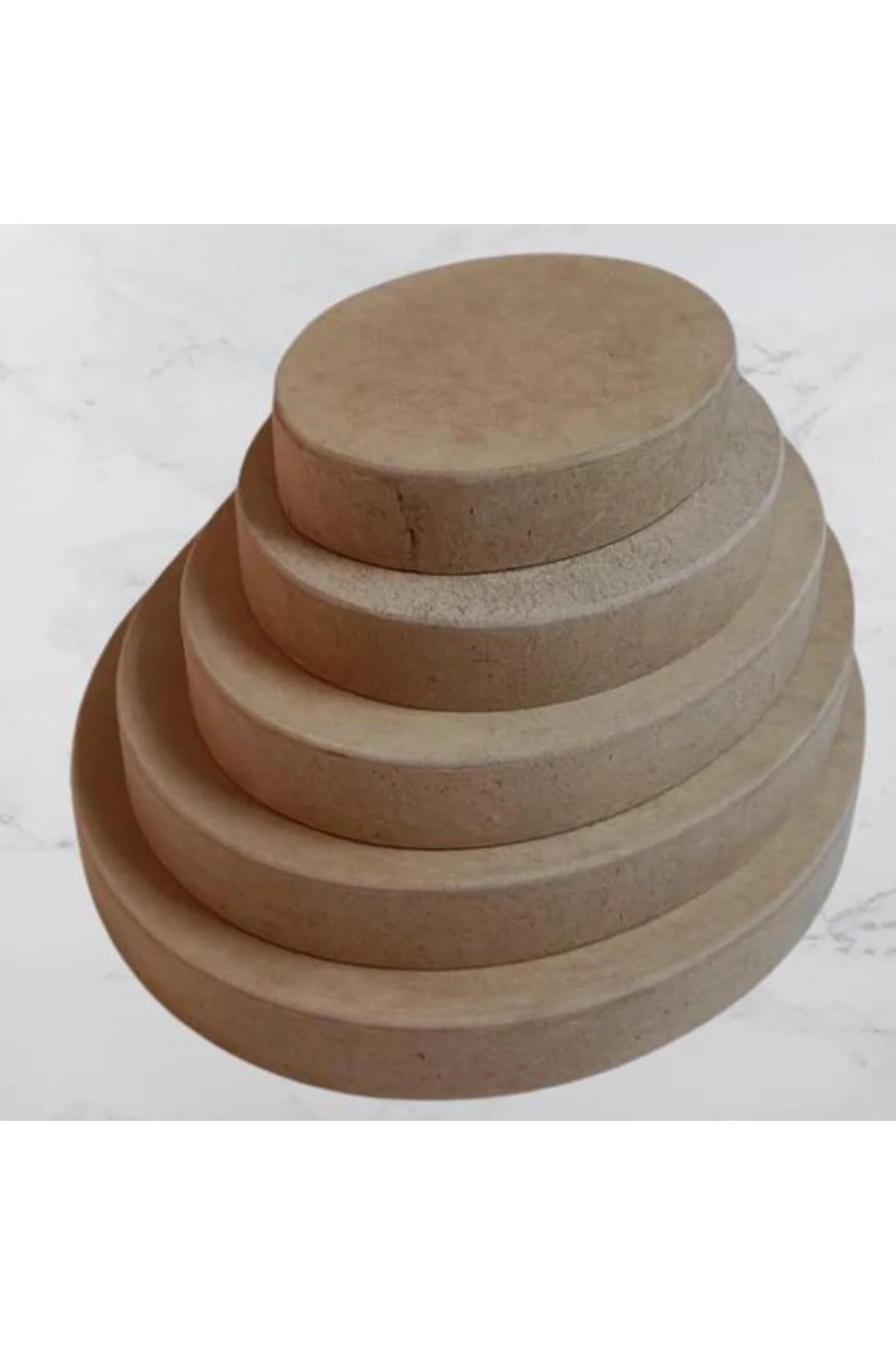 Hobi Adn 90245 Dekoratif Oval Tepsi Pano 5 Adet CNC Kesim Ahşap MDF HAM El Yapım - Görsel 8