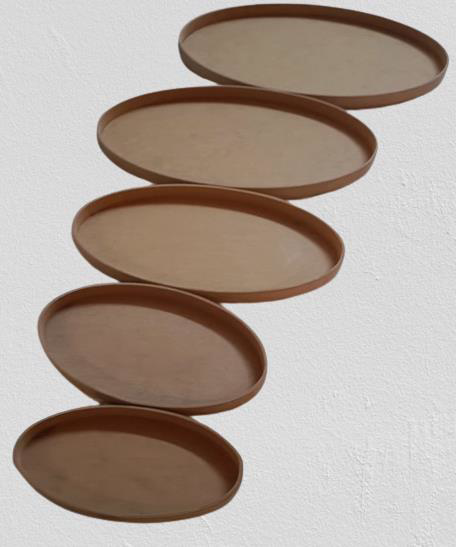 Hobi Adn 90245 Dekoratif Oval Tepsi Pano 5 Adet CNC Kesim Ahşap M