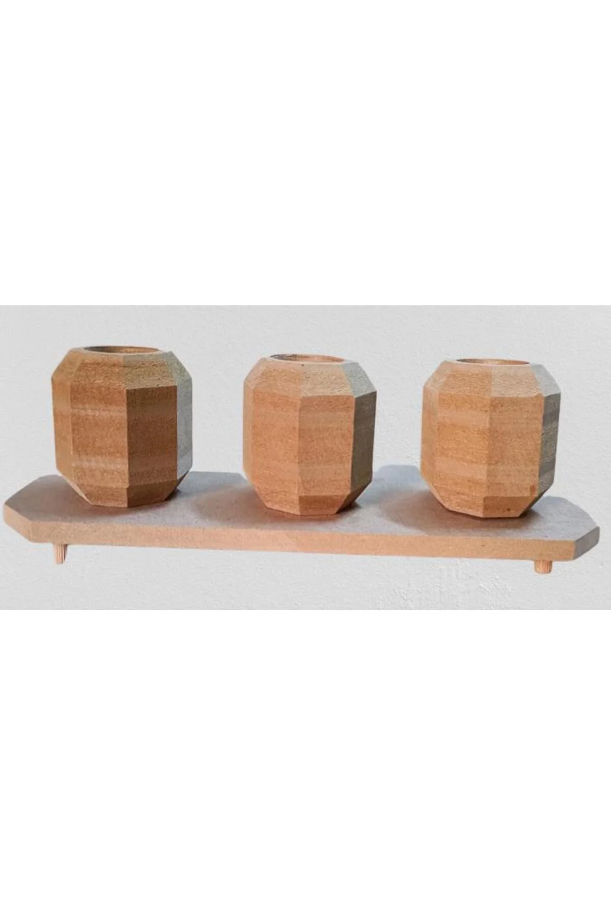 Hobi Adn 90247 Dekoratif Sekizgen Mumluk Ahşap MDF HAM CNC Kesim MODEL El Yapım - Görsel 4