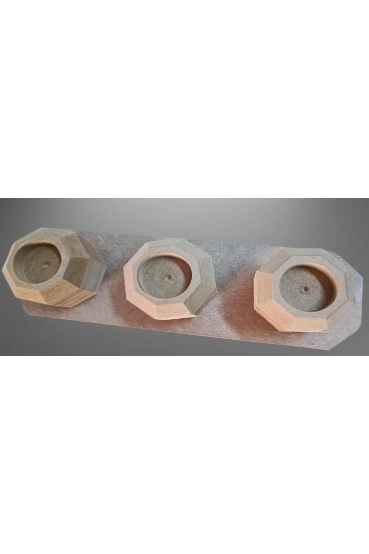 Hobi Adn 90247 Dekoratif Sekizgen Mumluk Ahşap MDF HAM CNC Kesim MODEL El Yapım - Görsel 5