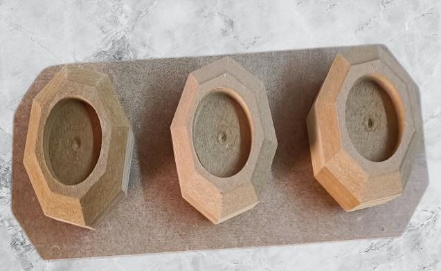 Hobi Adn 90247 Dekoratif Sekizgen Mumluk Ahşap MDF HAM CNC Kesim 