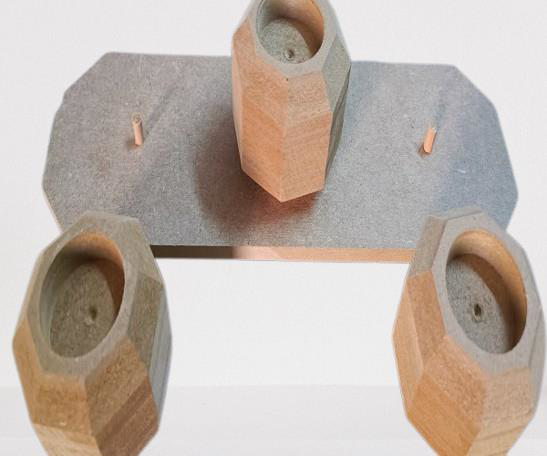 Hobi Adn 90247 Dekoratif Sekizgen Mumluk Ahşap MDF HAM CNC Kesim 
