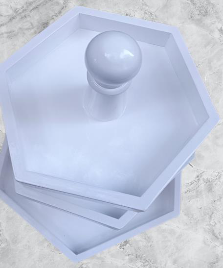 Hobi Adn 90248 Dekoratif Sunumluk Kuruyemişlik MDF Parlak Beyaz M