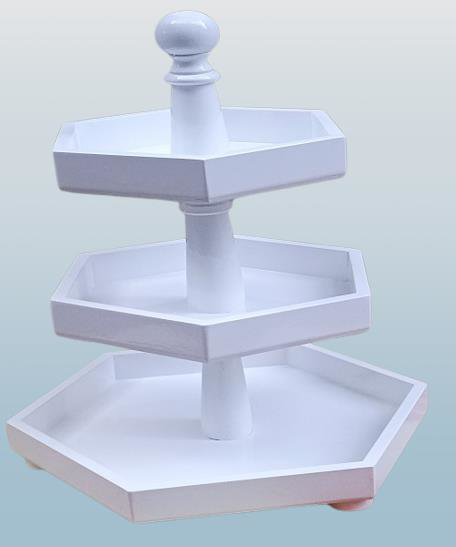 Hobi Adn 90248 Dekoratif Sunumluk Kuruyemişlik MDF Parlak Beyaz M