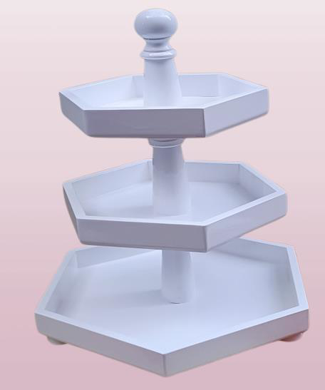 Hobi Adn 90248 Dekoratif Sunumluk Kuruyemişlik MDF Parlak Beyaz M