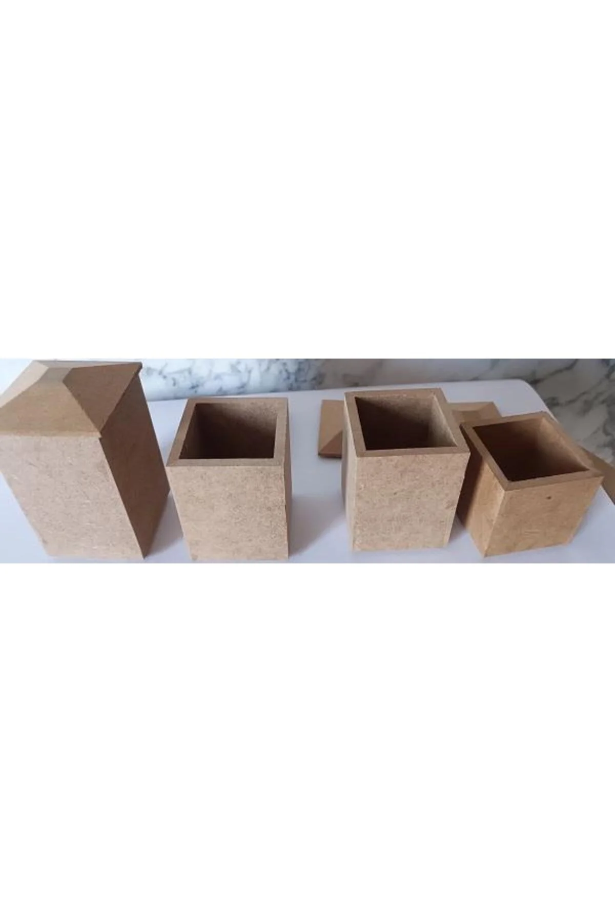 Hobi Adn 90250 Dekoratif Ve Kullanım Baharatlık Ahşap MDF HAM CNC kesim El Yapım - Görsel 7