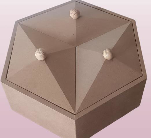 Hobi Adn 90251 Piramit Kutu Dekoratif Ahşap MDF HAM CNC Kesim El 