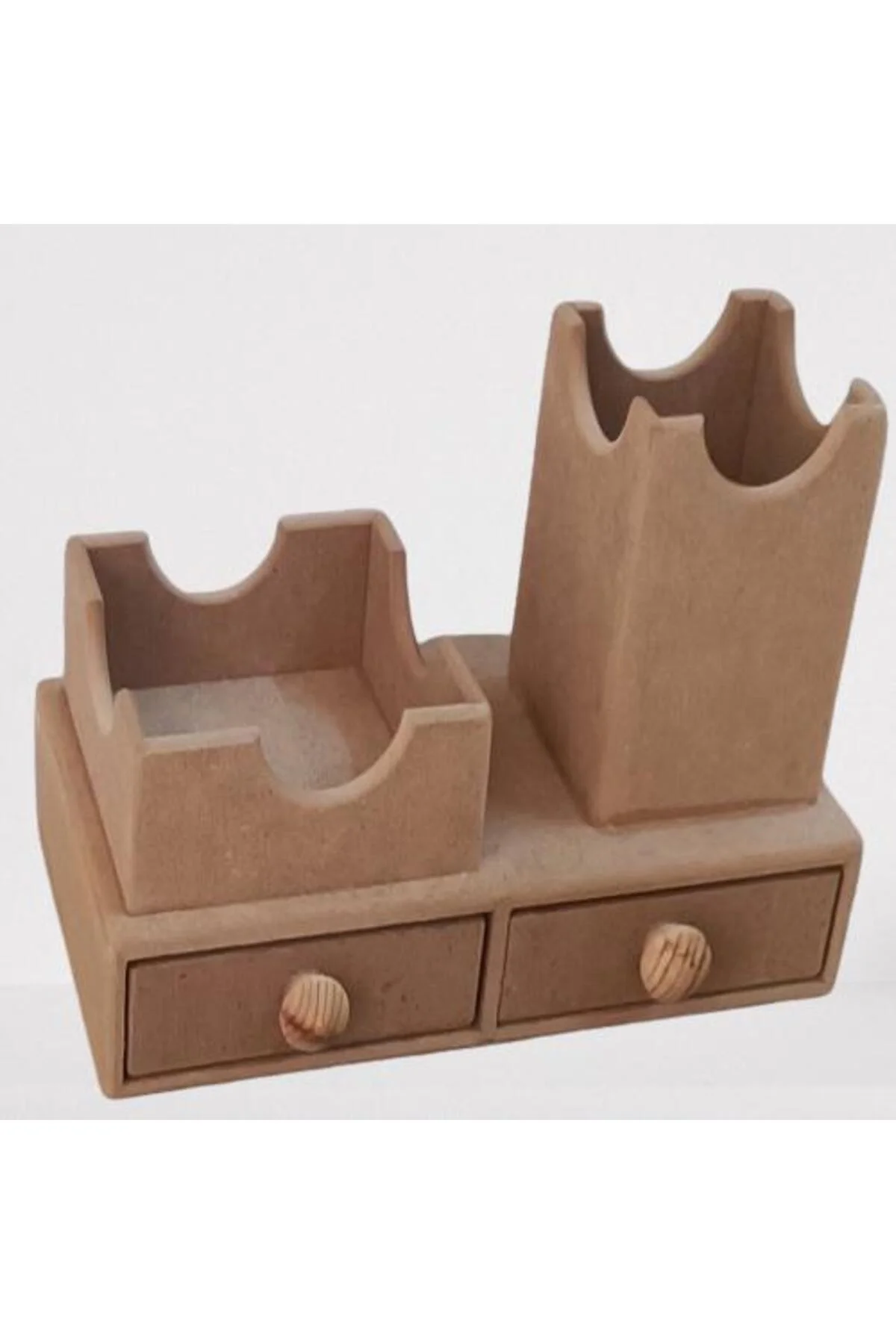 Hobi ADN 90254 Dekoratif Çift Çekmeceli Kalemlik Ahşap MDF HAM CNC Kesim El Yapım - Görsel 7