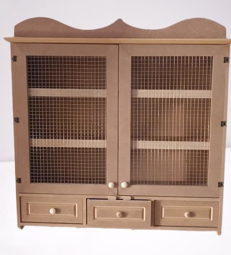 Hobi ADN 90258 Dekoratif Telli Dolap Terek Ahşap MDF Ham CNC Kesi