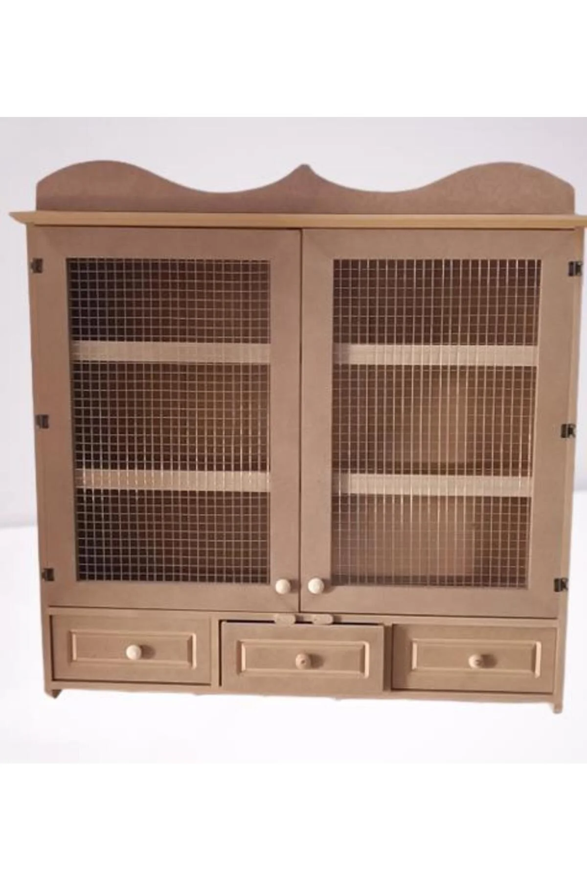 Hobi ADN 90258 Dekoratif Telli Dolap Terek Ahşap MDF Ham CNC Kesim Model El yapım Hobi ADN 90258 Dekoratif Telli Dolap Terek Ahşap MDF Ham CNC Kesim Model El yapım