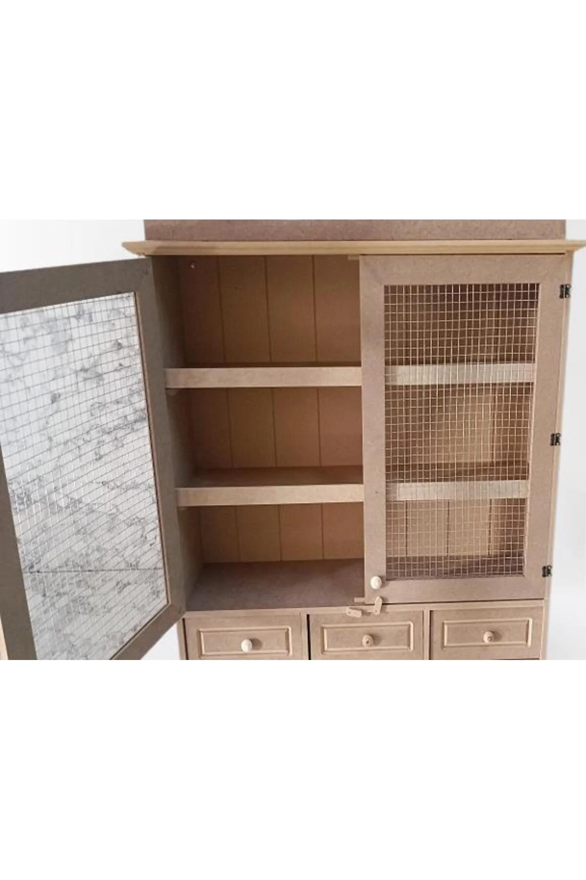 Hobi ADN 90258 Dekoratif Telli Dolap Terek Ahşap MDF Ham CNC Kesim Model El yapım Hobi ADN 90258 Dekoratif Telli Dolap Terek Ahşap MDF Ham CNC Kesim Model El yapım - Görsel 4