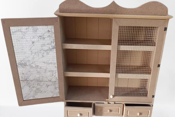 Hobi ADN 90258 Dekoratif Telli Dolap Terek Ahşap MDF Ham CNC Kesi