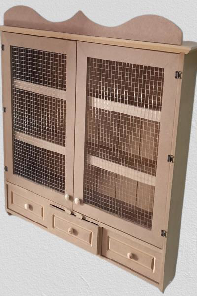 Hobi ADN 90258 Dekoratif Telli Dolap Terek Ahşap MDF Ham CNC Kesi