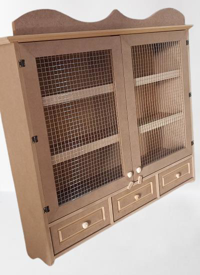 Hobi ADN 90258 Dekoratif Telli Dolap Terek Ahşap MDF Ham CNC Kesi