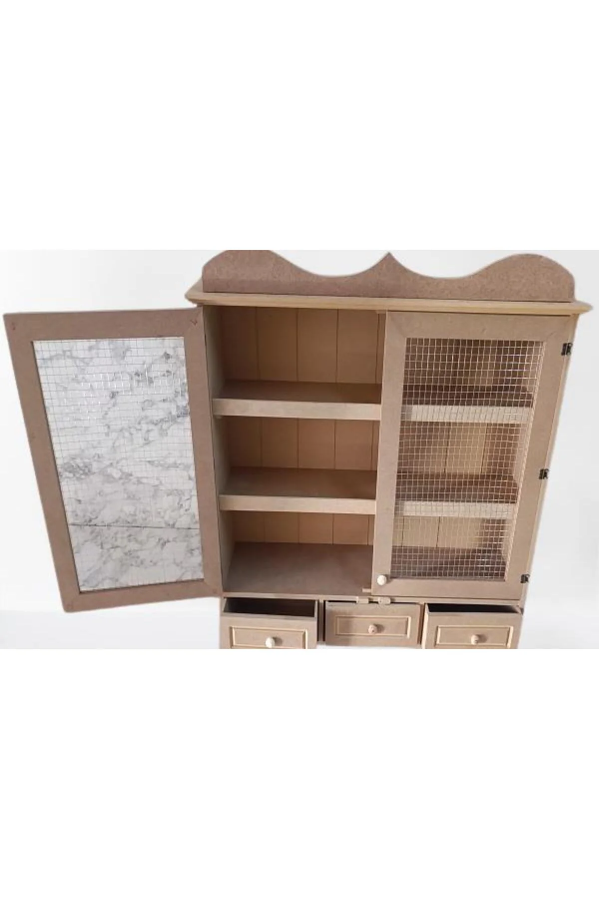 Hobi ADN 90258 Dekoratif Telli Dolap Terek Ahşap MDF Ham CNC Kesim Model El yapım Hobi ADN 90258 Dekoratif Telli Dolap Terek Ahşap MDF Ham CNC Kesim Model El yapım - Görsel 3