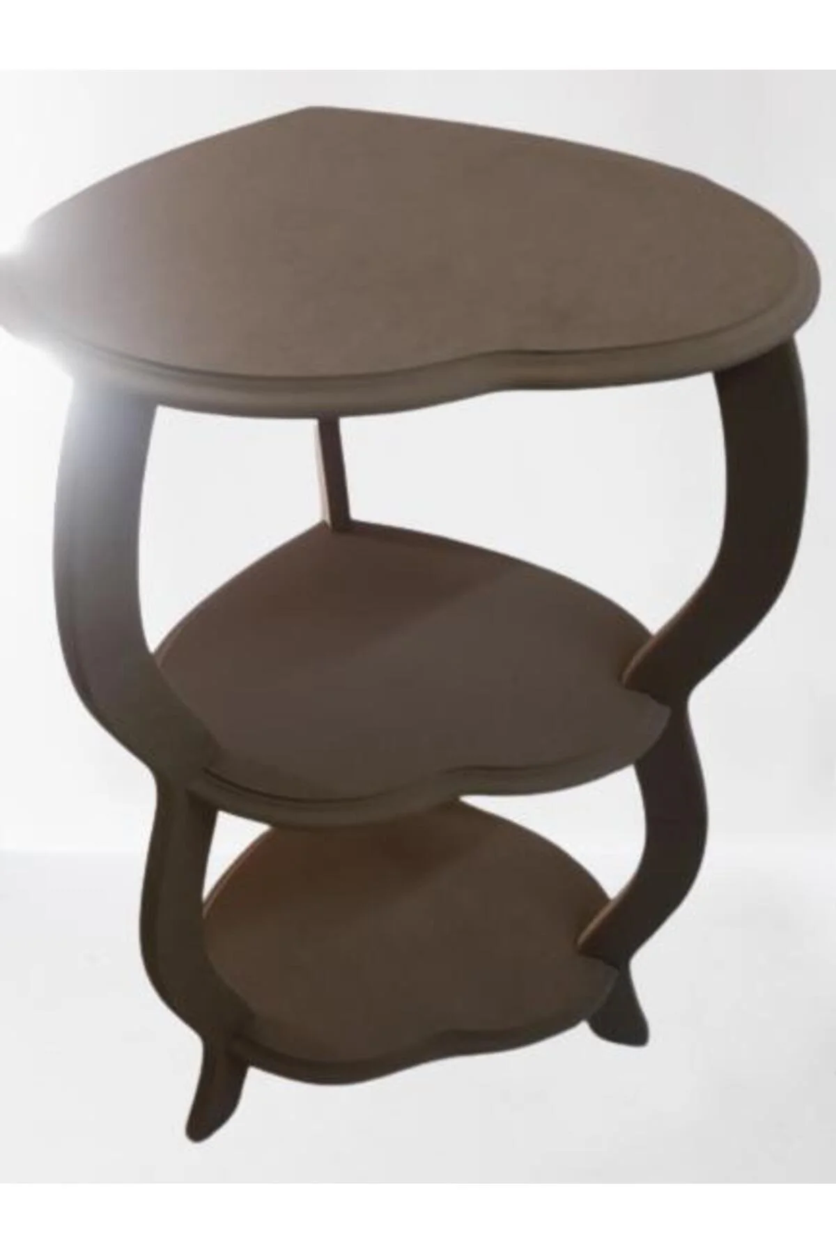 Hobi Adn 90259 Dekoratif Kalpli Fiskos Sehpa Ahşap MDF HAM CNC Kesim 3Raf El Yapı - Görsel 2
