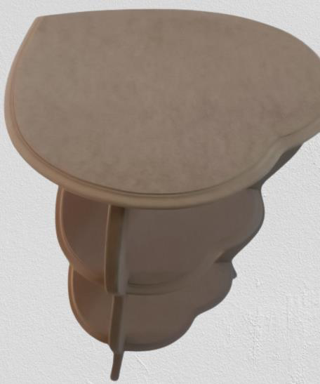 Hobi Adn 90259 Dekoratif Kalpli Fiskos Sehpa Ahşap MDF HAM CNC Ke