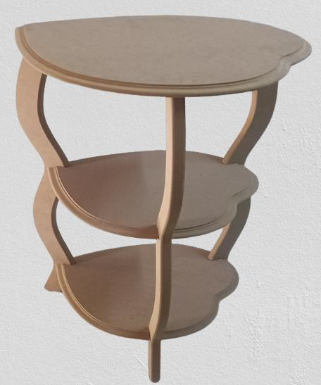 Hobi Adn 90259 Dekoratif Kalpli Fiskos Sehpa Ahşap MDF HAM CNC Ke