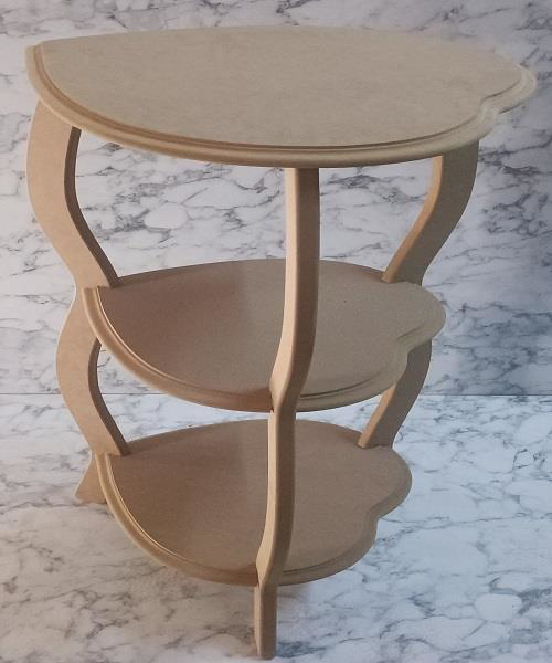 Hobi Adn 90259 Dekoratif Kalpli Fiskos Sehpa Ahşap MDF HAM CNC Ke