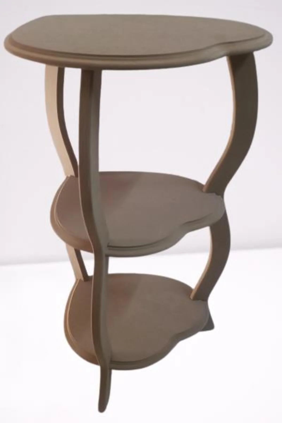 Hobi Adn 90259 Dekoratif Kalpli Fiskos Sehpa Ahşap MDF HAM CNC Kesim 3Raf El Yapı - Görsel 5