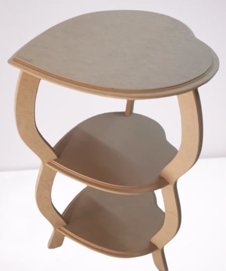 Hobi Adn 90259 Dekoratif Kalpli Fiskos Sehpa Ahşap MDF HAM CNC Ke