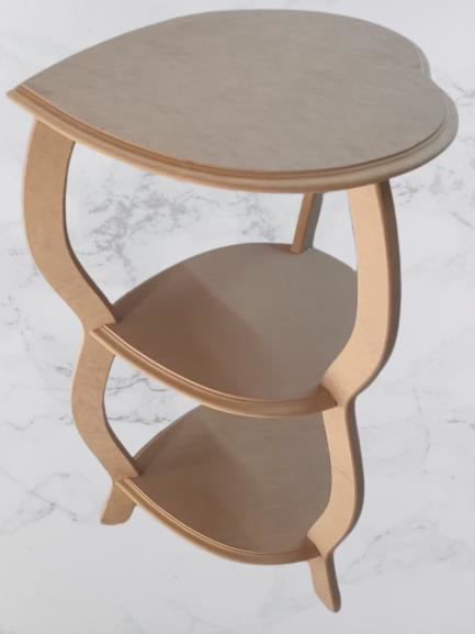 Hobi Adn 90259 Dekoratif Kalpli Fiskos Sehpa Ahşap MDF HAM CNC Ke
