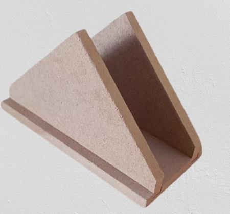 Hobi Adn 90260 Dekoratif Peçetelik Üçgen Ahşap MDF HAM CNC Kesim 