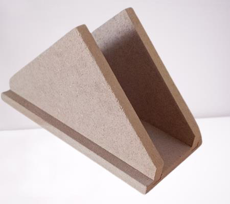 Hobi Adn 90260 Dekoratif Peçetelik Üçgen Ahşap MDF HAM CNC Kesim 