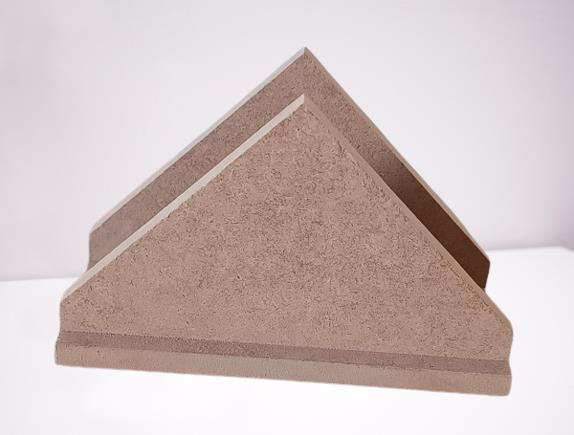 Hobi Adn 90260 Dekoratif Peçetelik Üçgen Ahşap MDF HAM CNC Kesim 