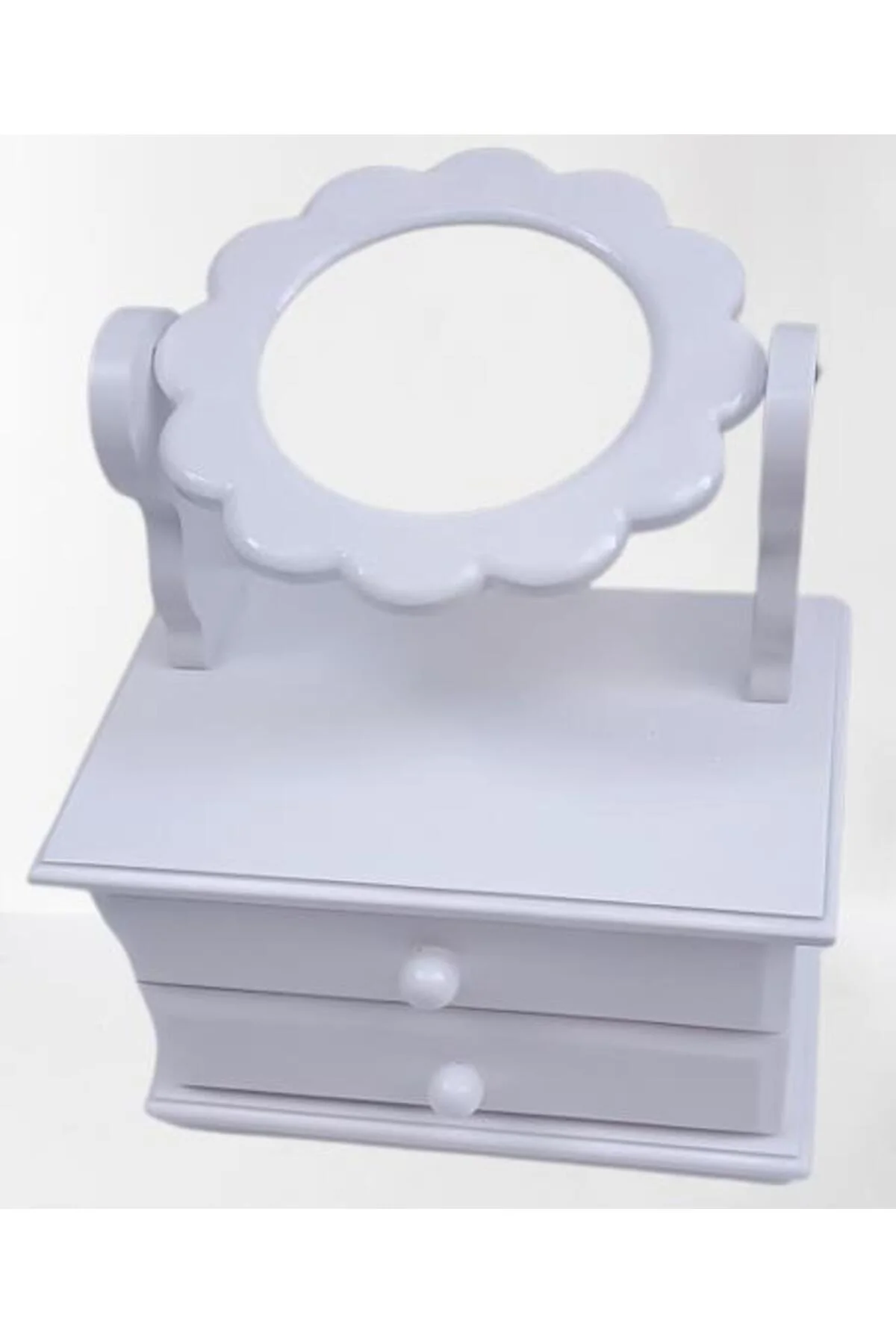 Hobi ADN 90263 Dekoratif Aynalı Makyaj Kutu Ahşap MDF Beyaz Lake MODEL El Yapım Hobi ADN 90263 Dekoratif Aynalı Makyaj Kutu Ahşap MDF Beyaz Lake MODEL El Yapım - Görsel 3